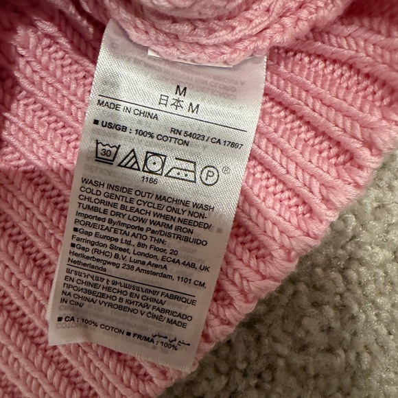 NWT Banana republic Janie cropped sweater pink turtleneck spring size Medium - Picture 5 of 10
